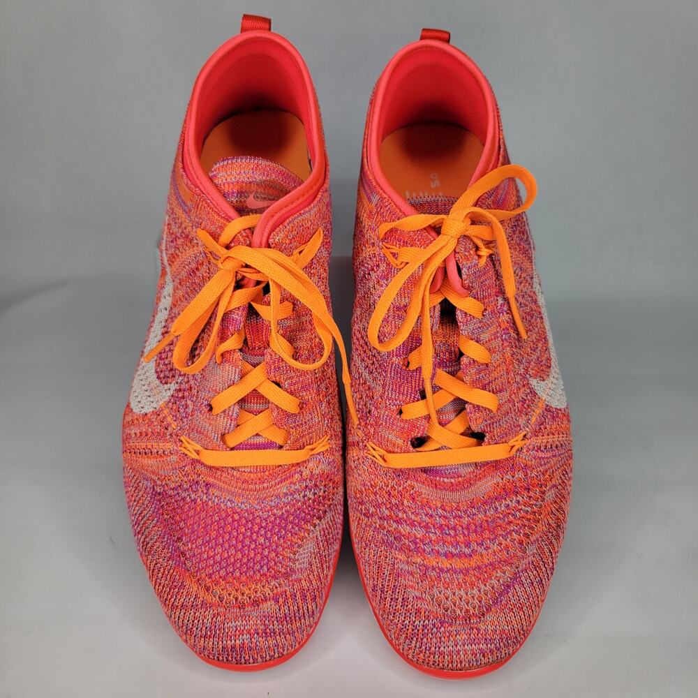 Nike Free TR Flyknit Pink Orange Training Running Shoes Women's US Size 9.5 - Picture 7 of 12